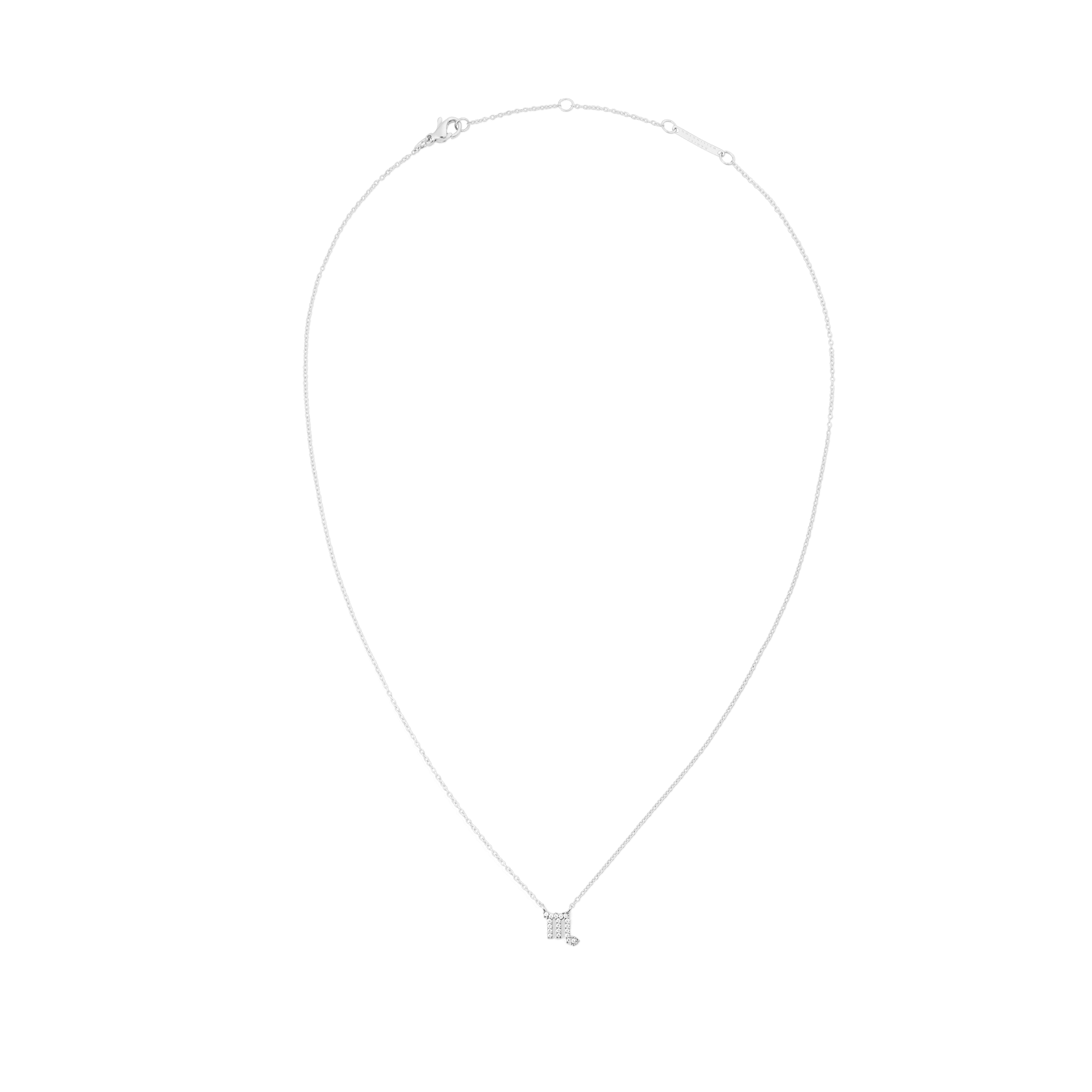 Crystal Zodiac Chain Necklace Silver - Image 47