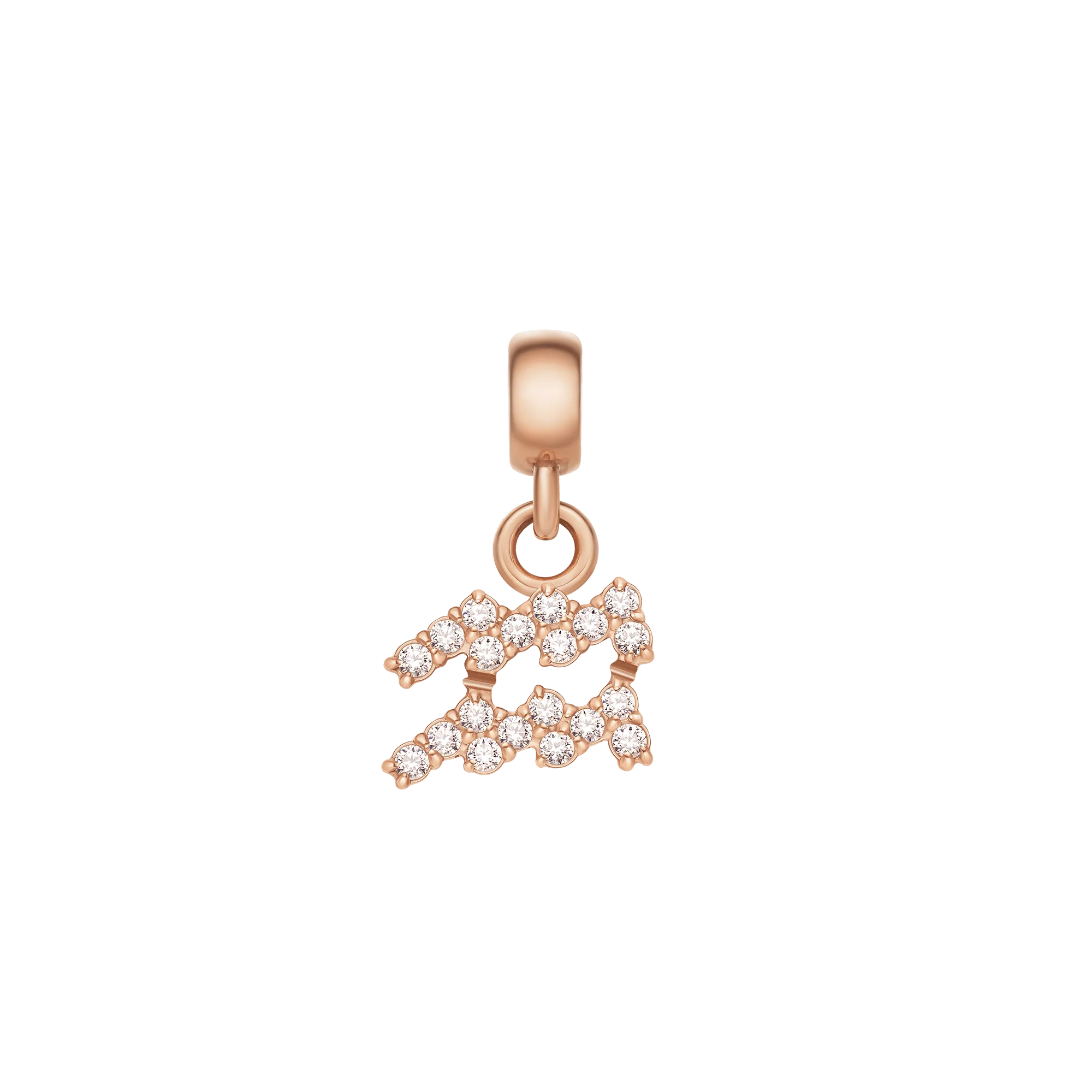 Crystal Zodiac Charm Rose Gold - Image 6