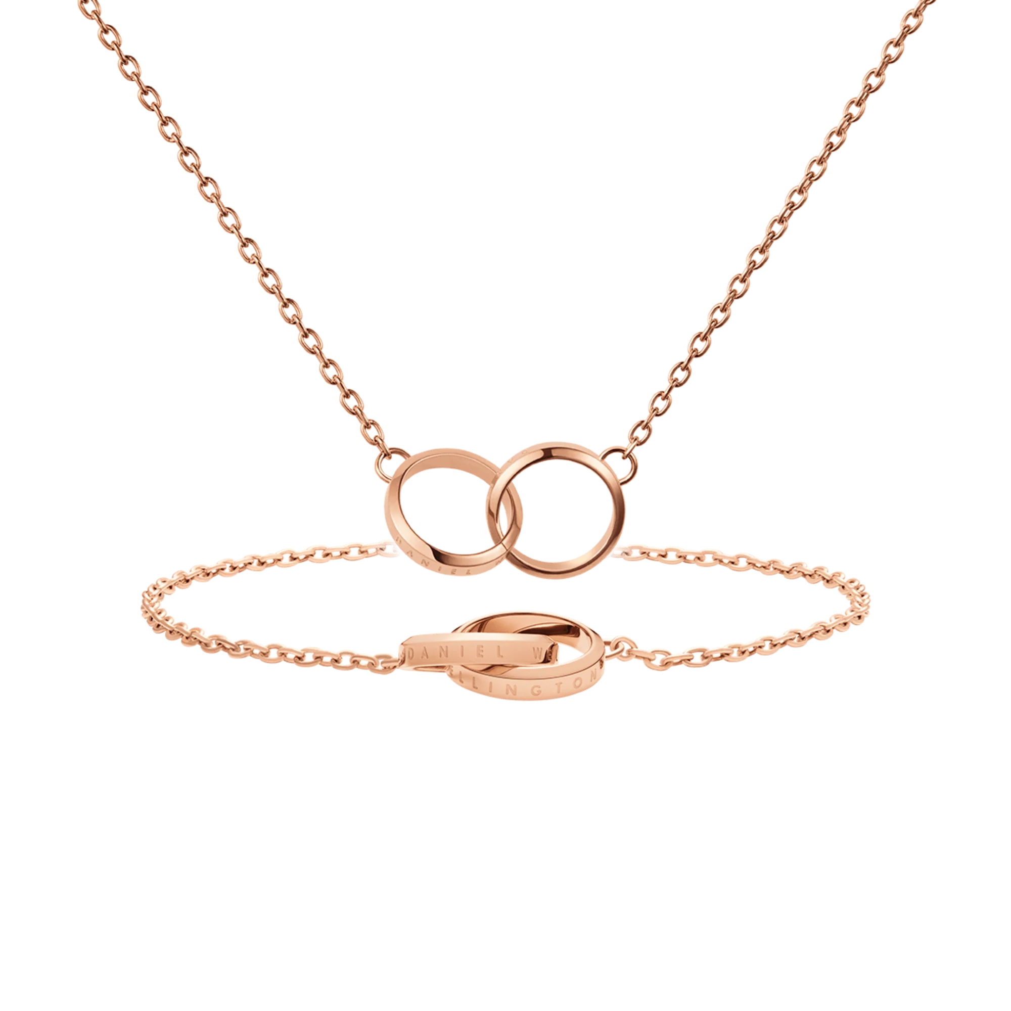 Elan Unity Bracelet Rose Gold + Elan Unity Necklace Rose Gold