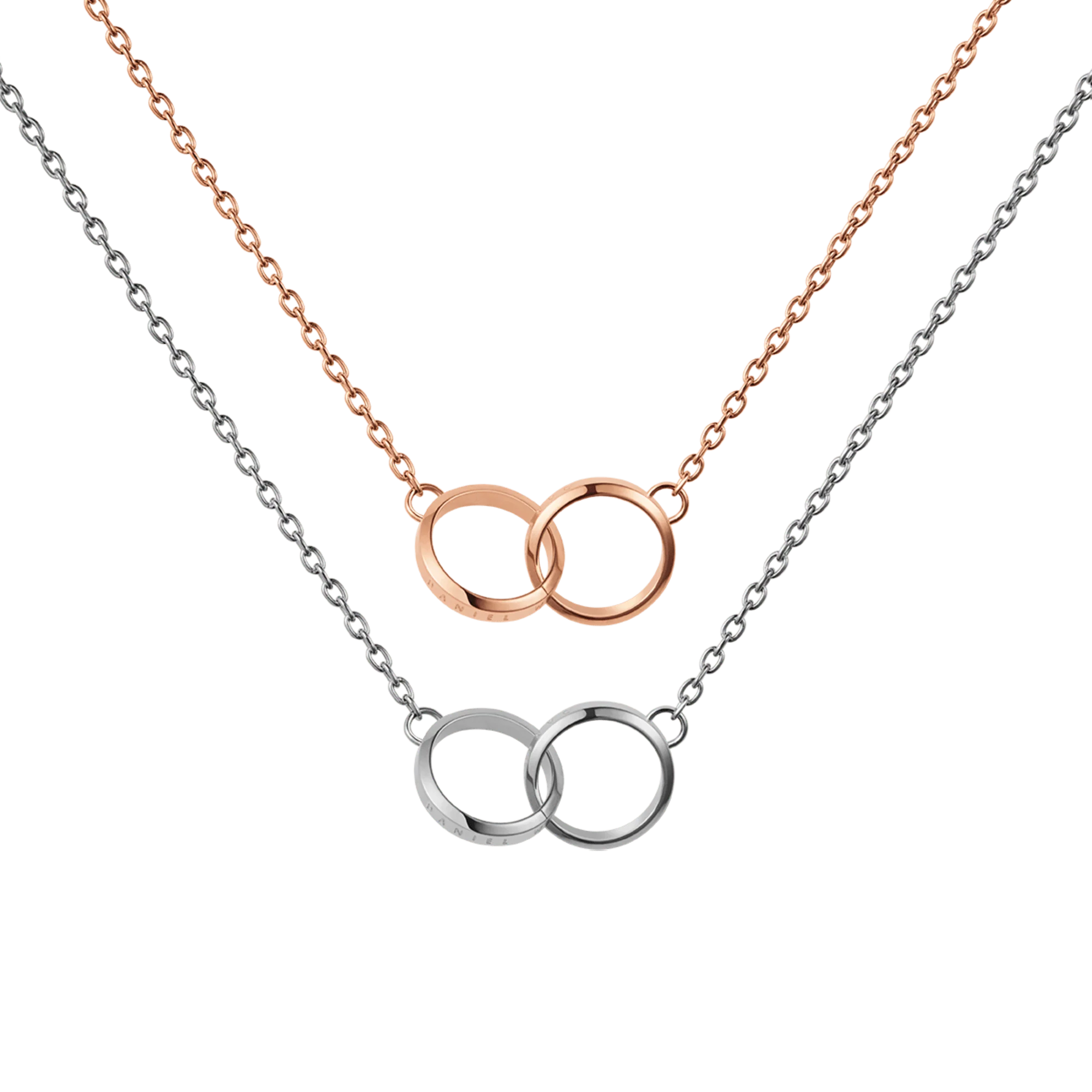 Elan Unity Necklace Rose Gold + Silver