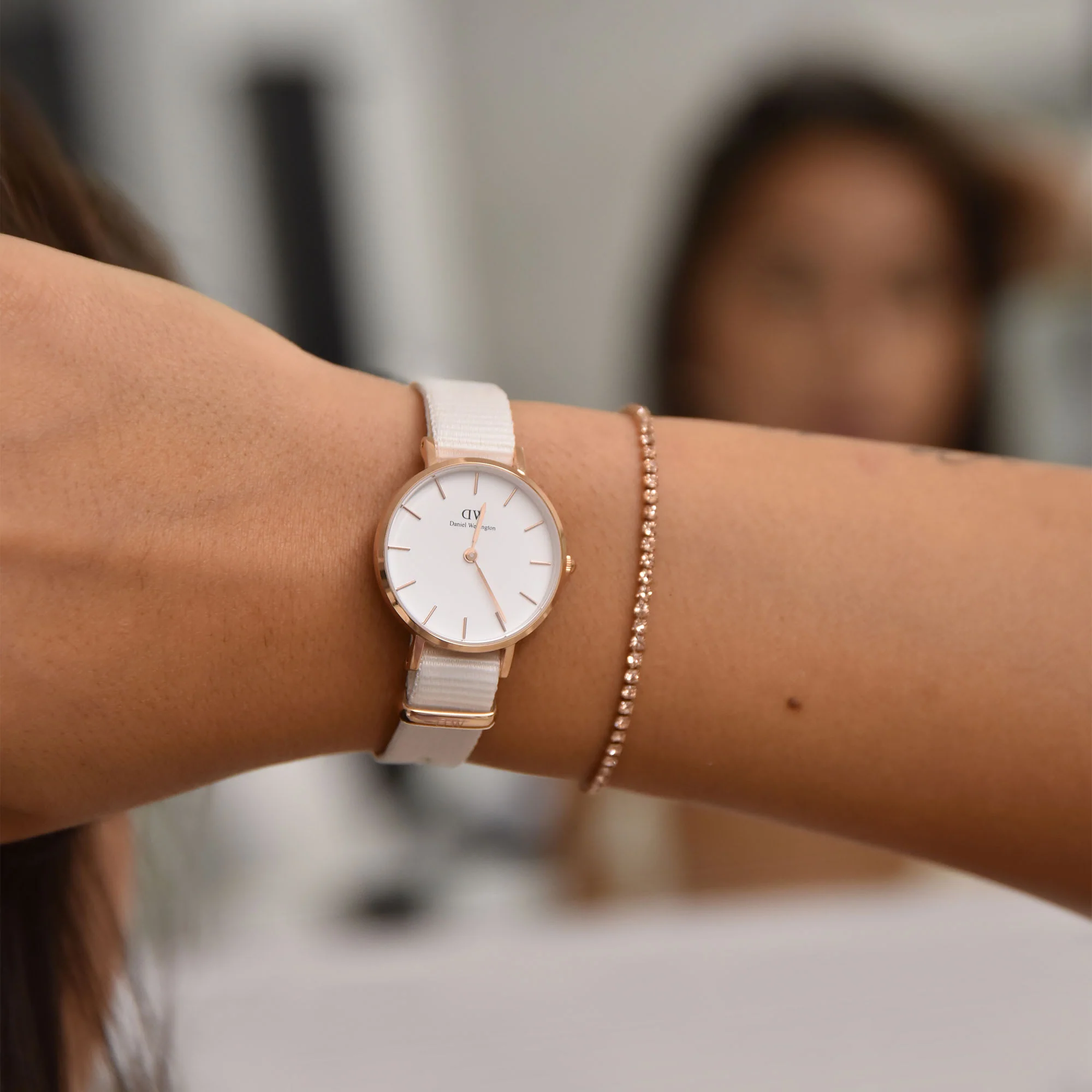 Federica Scagnetti x DW Peach Tennis Bracelet Rose Gold - Image 3