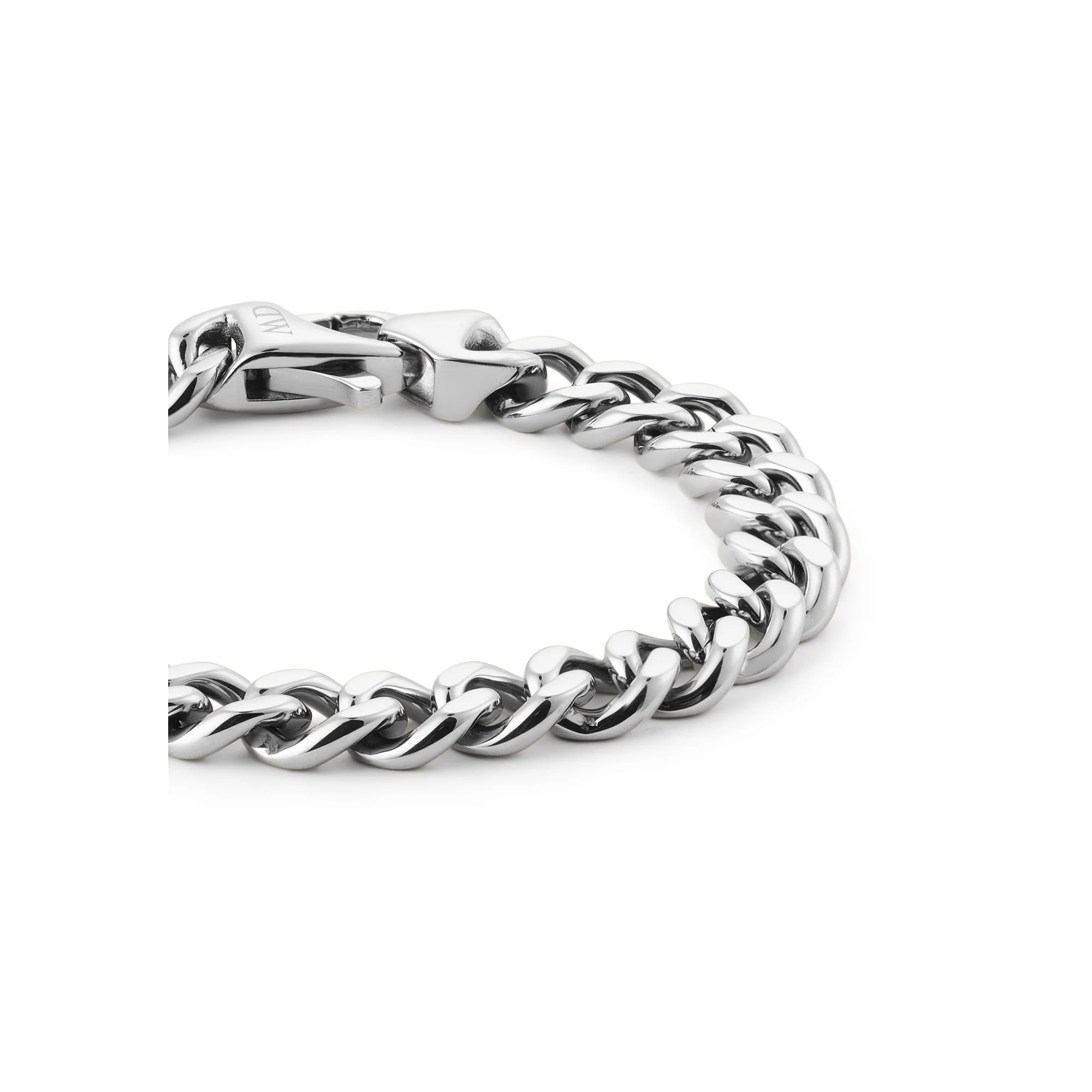 Iconic Chronograph Panda + Ellipse Cuban Chain Bracelet Silver Set - Image 5