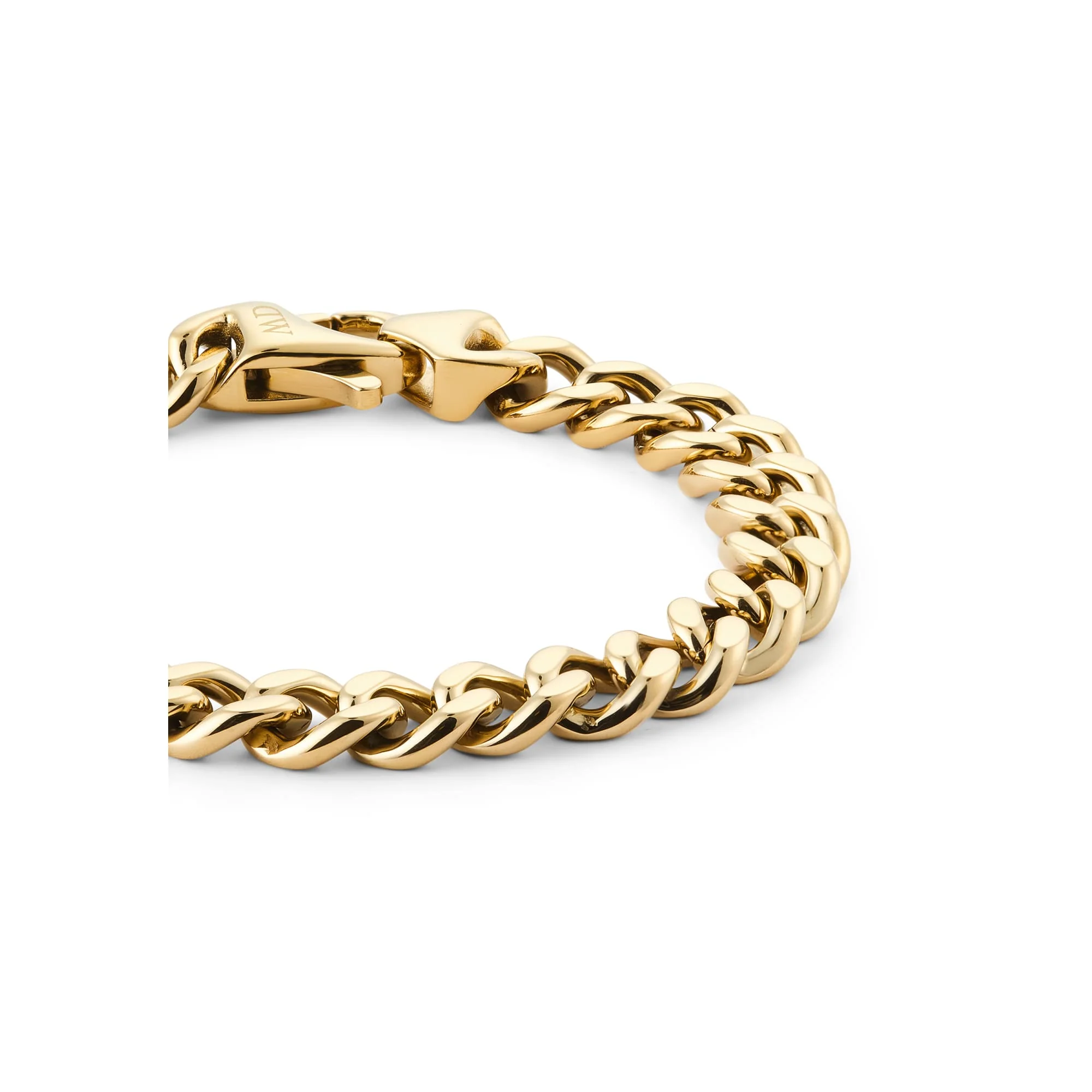 Iconic Chronograph Panda + Ellipse Cuban Chain Bracelet Gold Set - Image 3