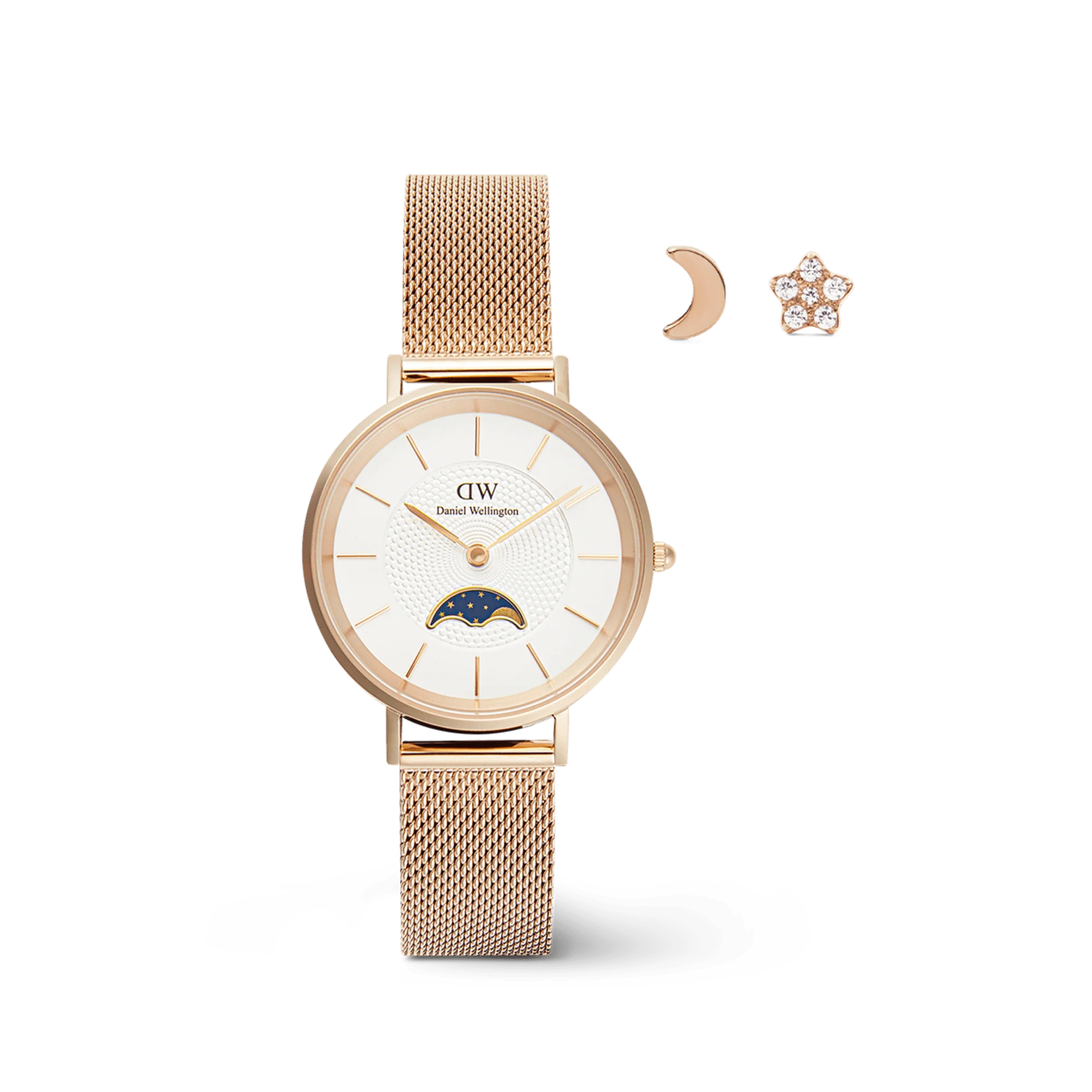 Moon and Stars Set Rose Gold