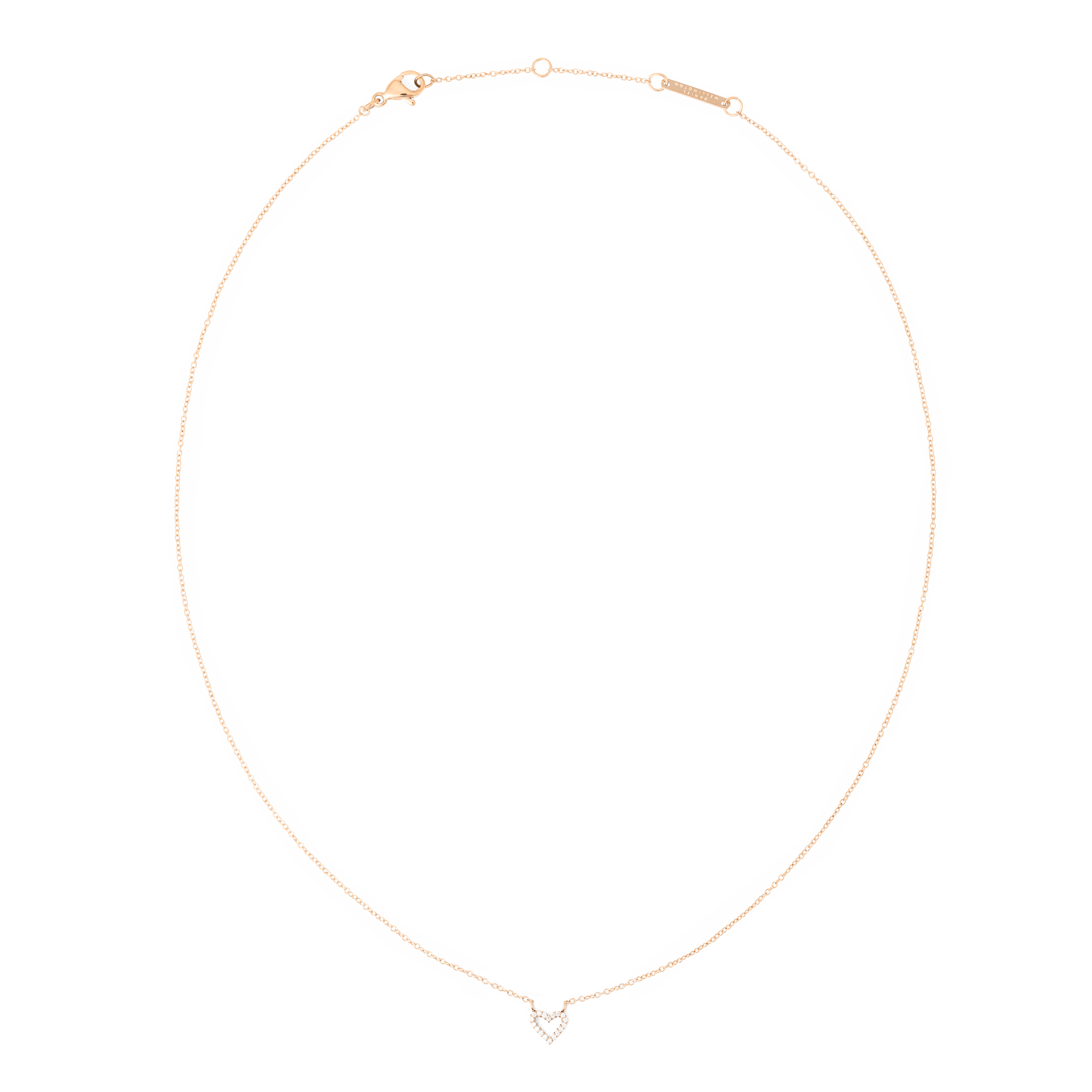 Mirelle Heart Necklace Rose Gold