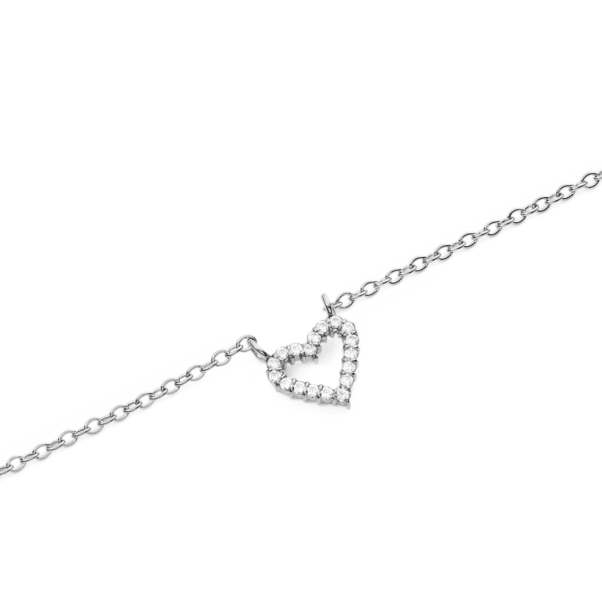 Mirelle Heart Necklace Silver - Image 3
