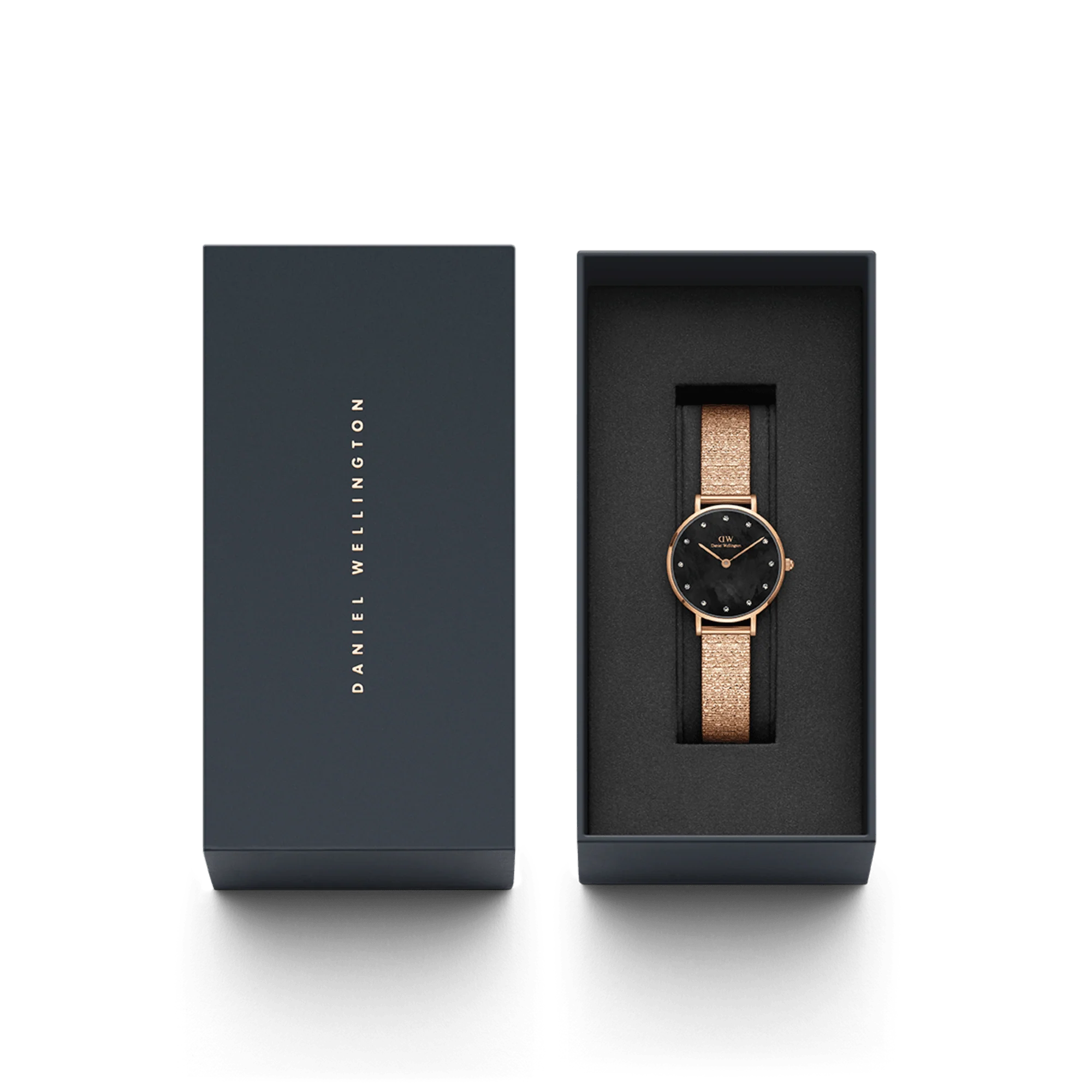 Petite Lumine Pressed Piano Black MoP Rose Gold - Image 4