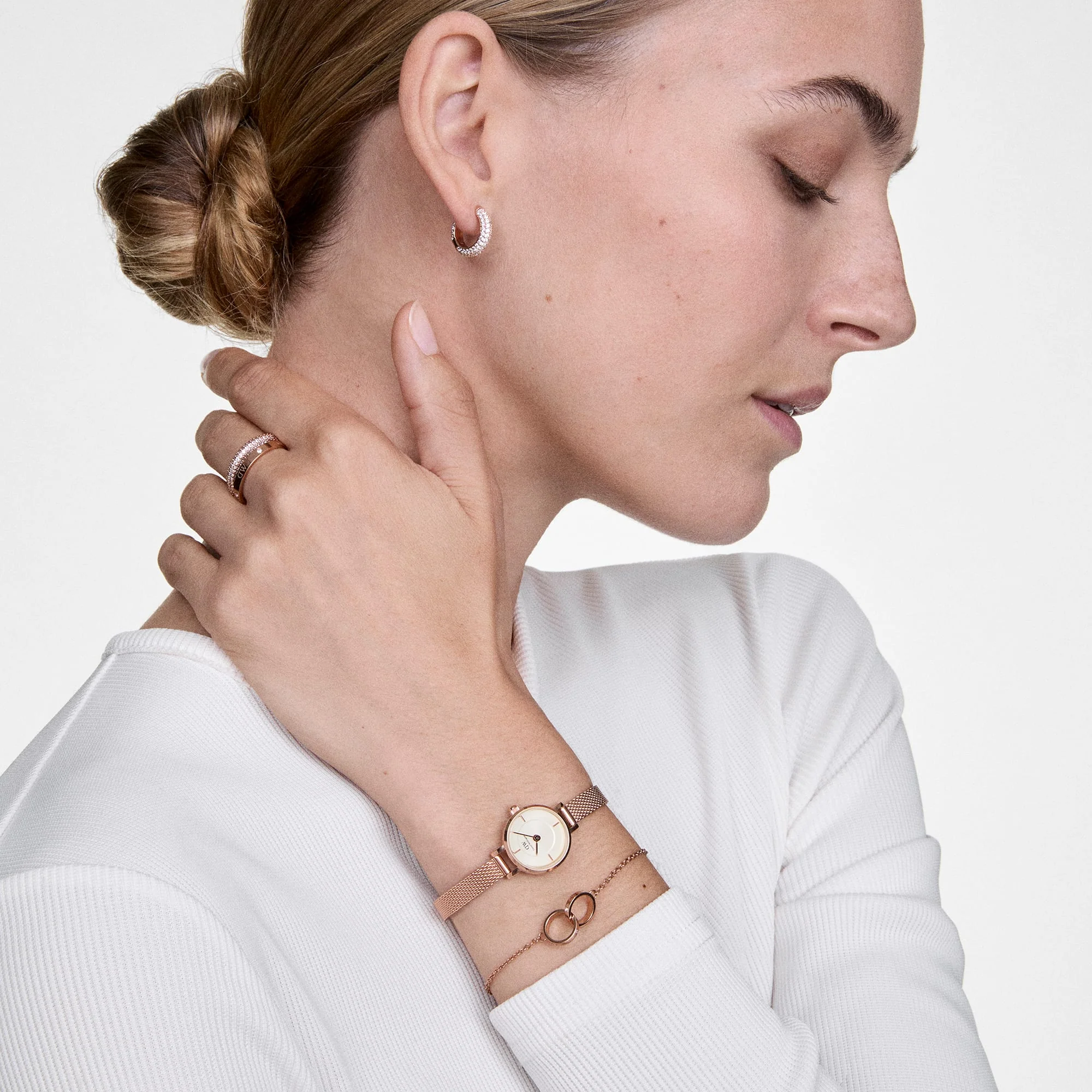 Petite Mini & Elan Unity Bracelet Set Rose Gold - Image 2