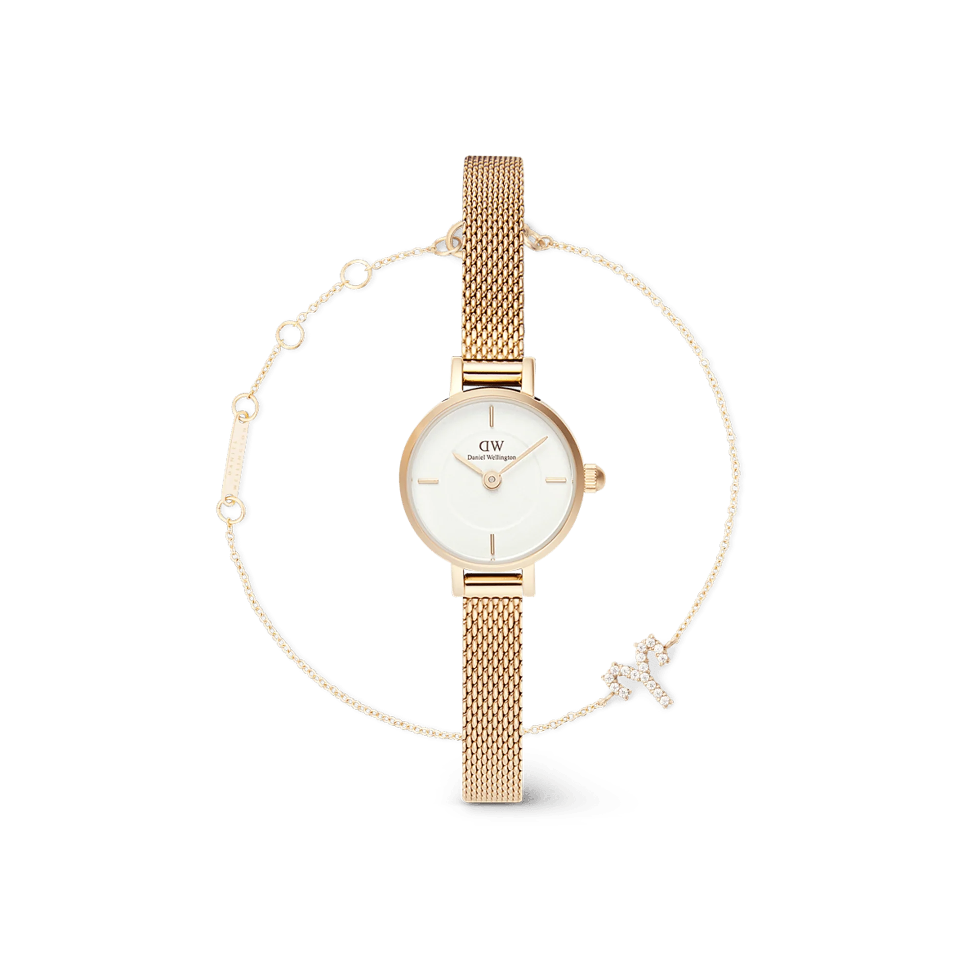 Petite Mini & Zodiac Bracelet Gold Set