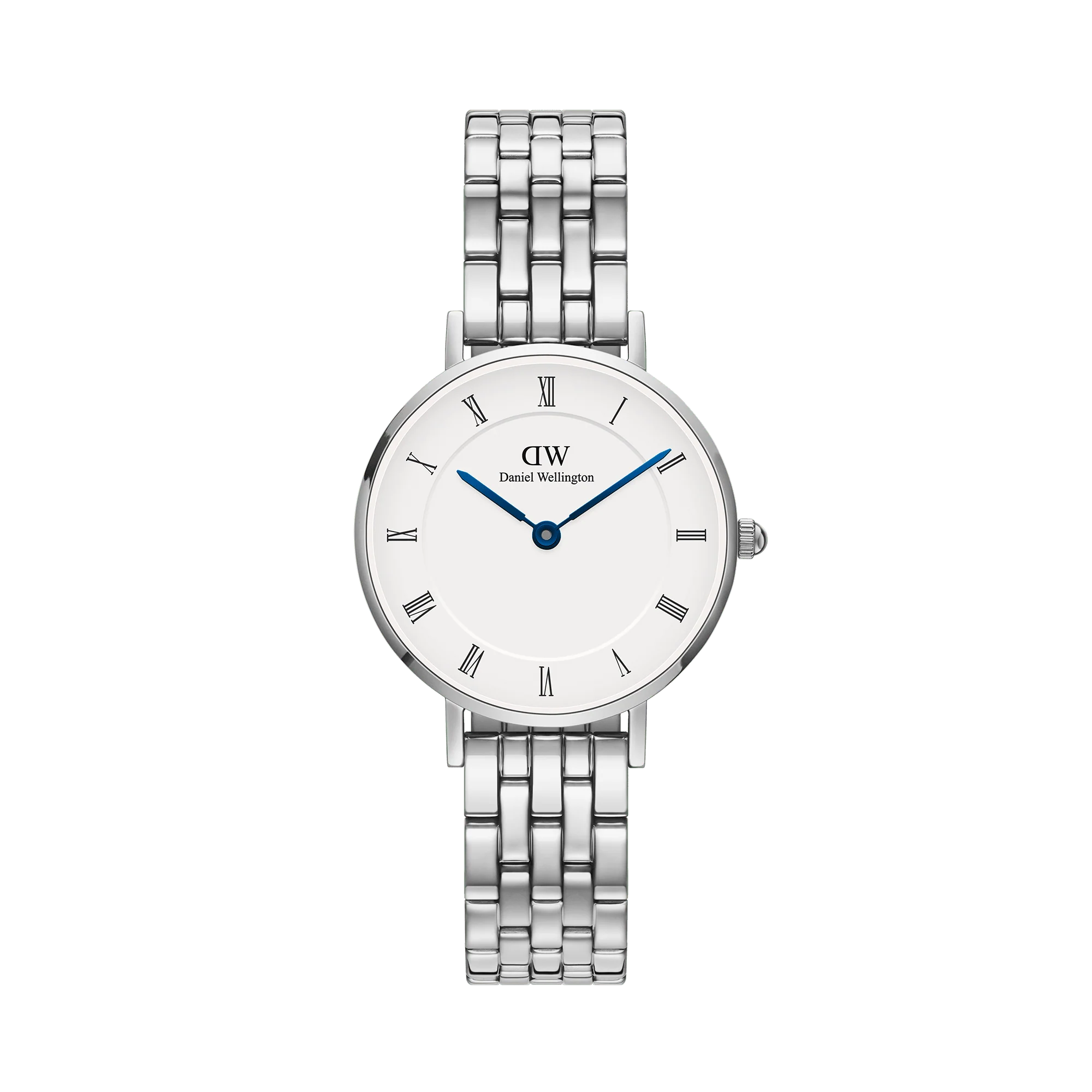 Petite Roman Numerals 5-Link Silver