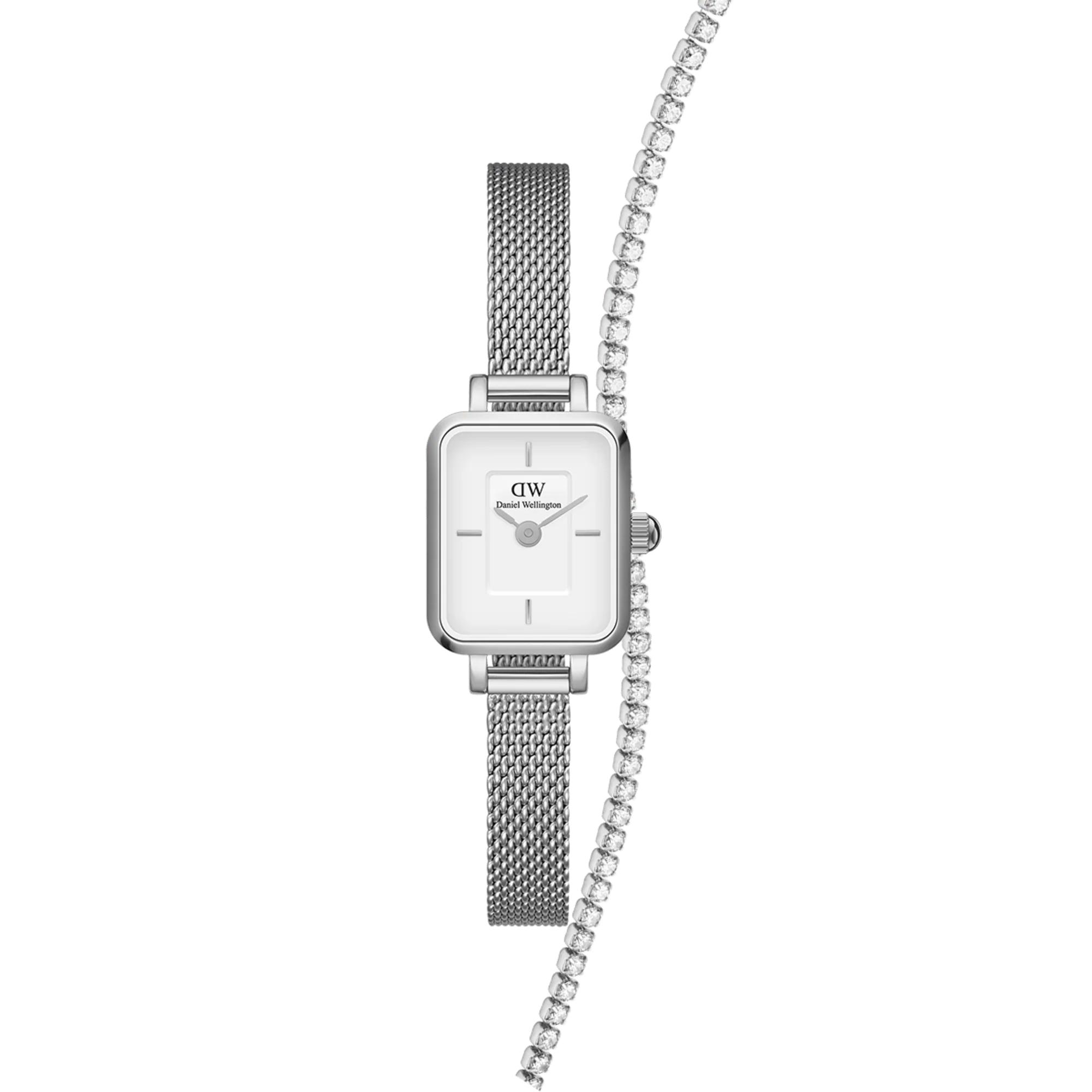 Quadro Mini + Tennis Bracelet Silver