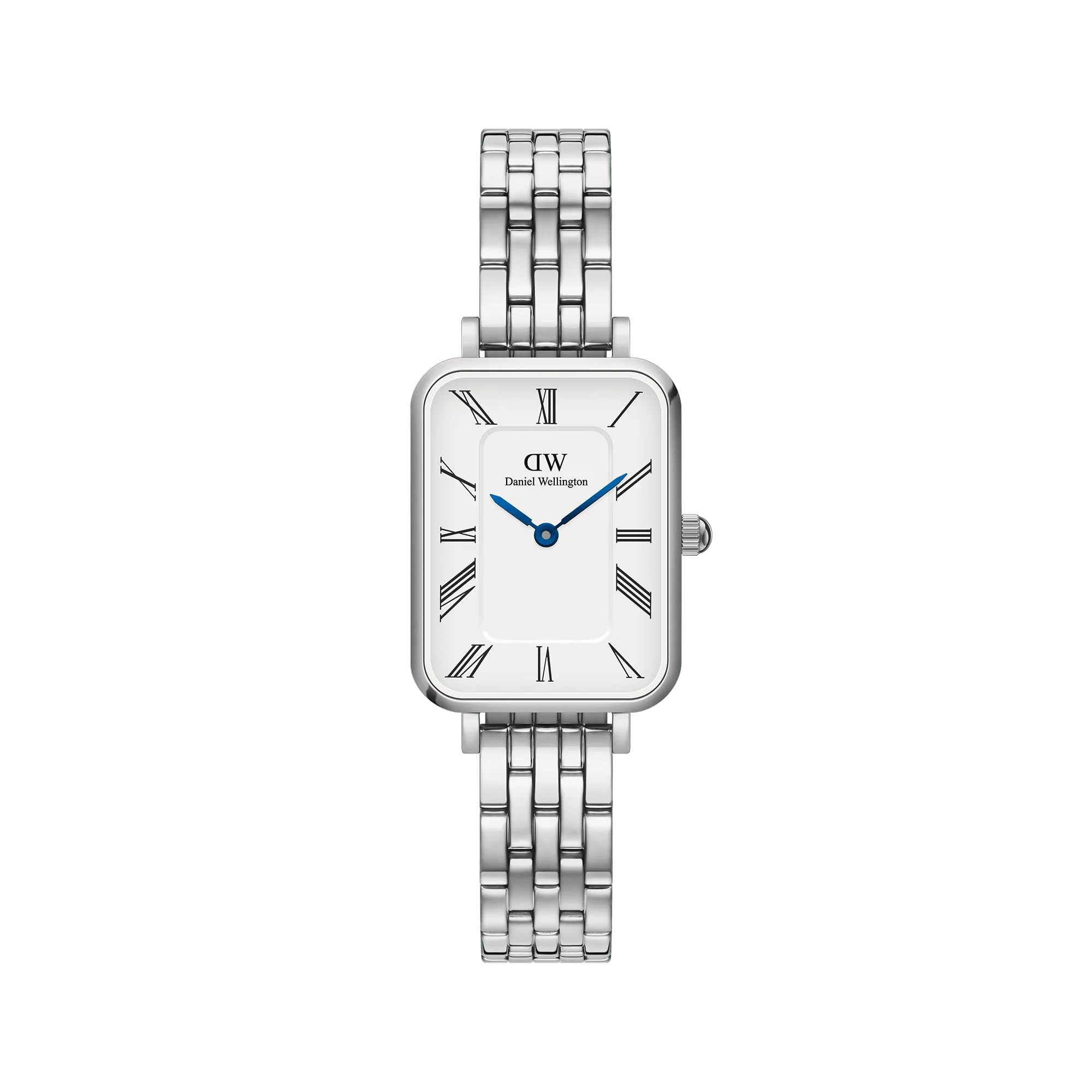 Quadro Roman Numerals 5-Link Silver