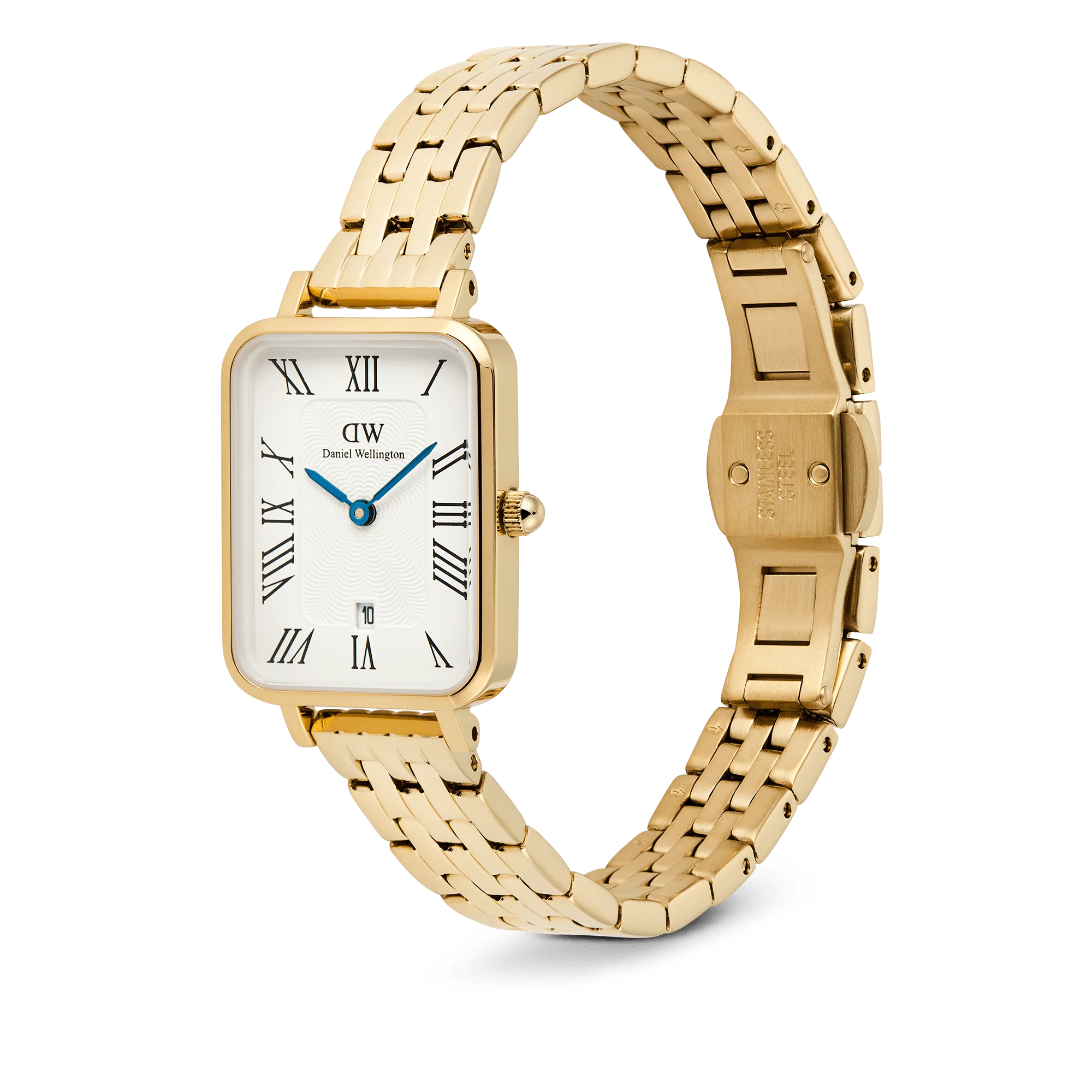 Quadro Roman Numerals Date + Classic Lumine Bracelet Gold Set - Image 3