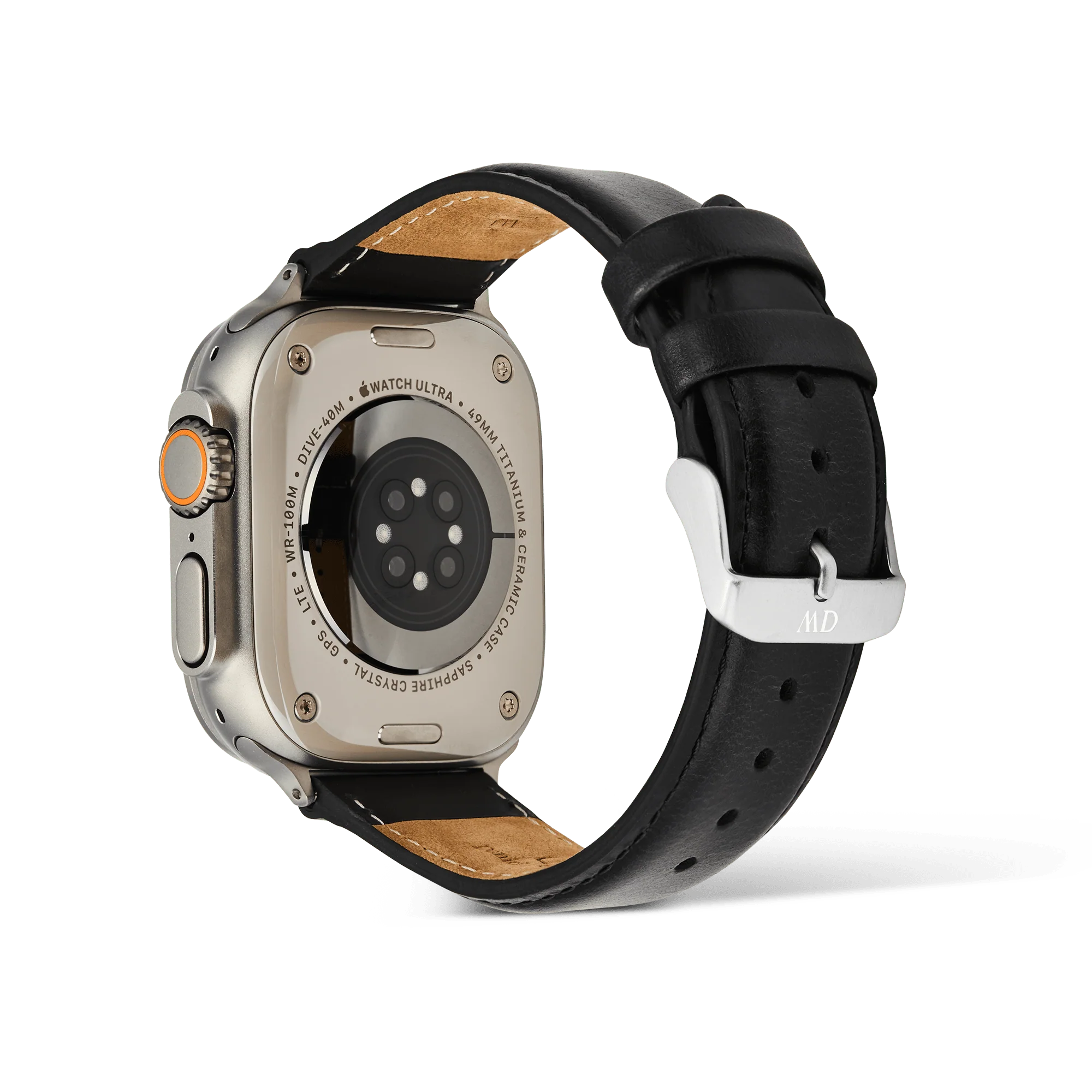 Smartwatch Strap Leather Sheffield Silver - Image 4