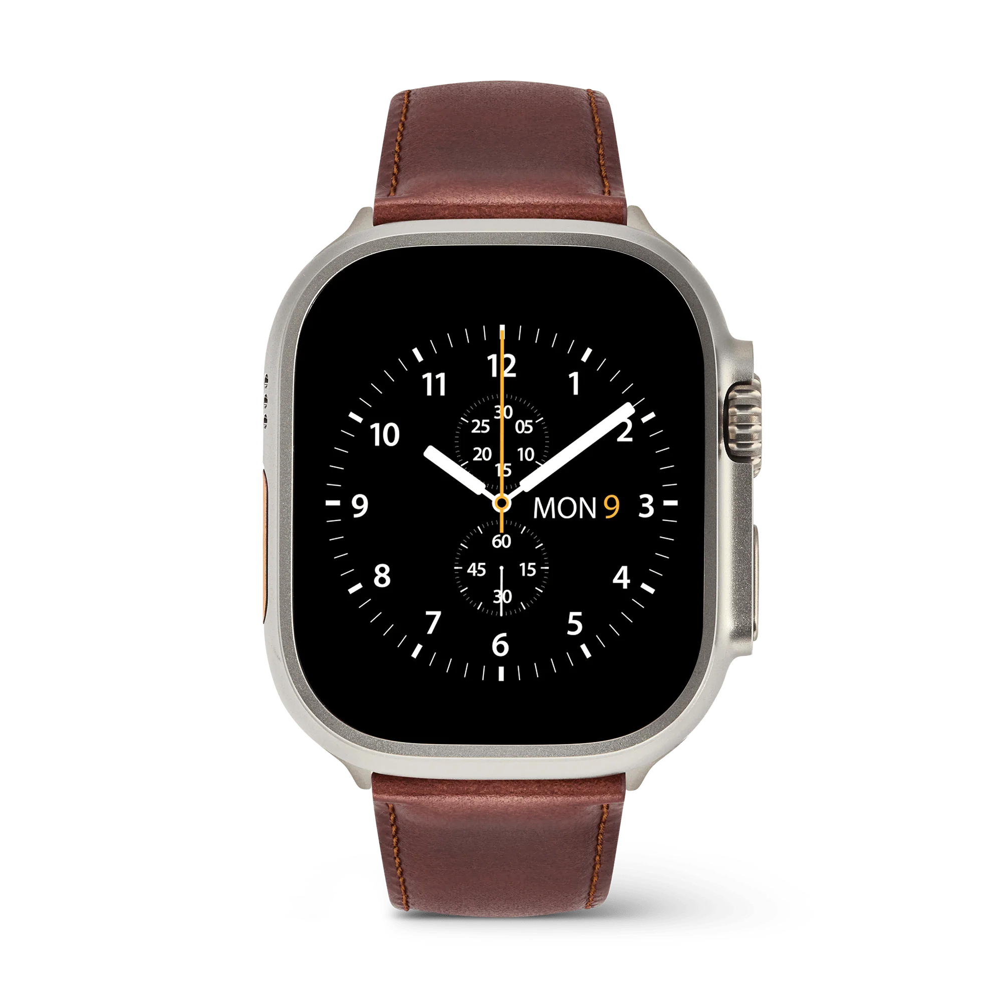 Smartwatch Strap Leather St Mawes Silver - Image 3