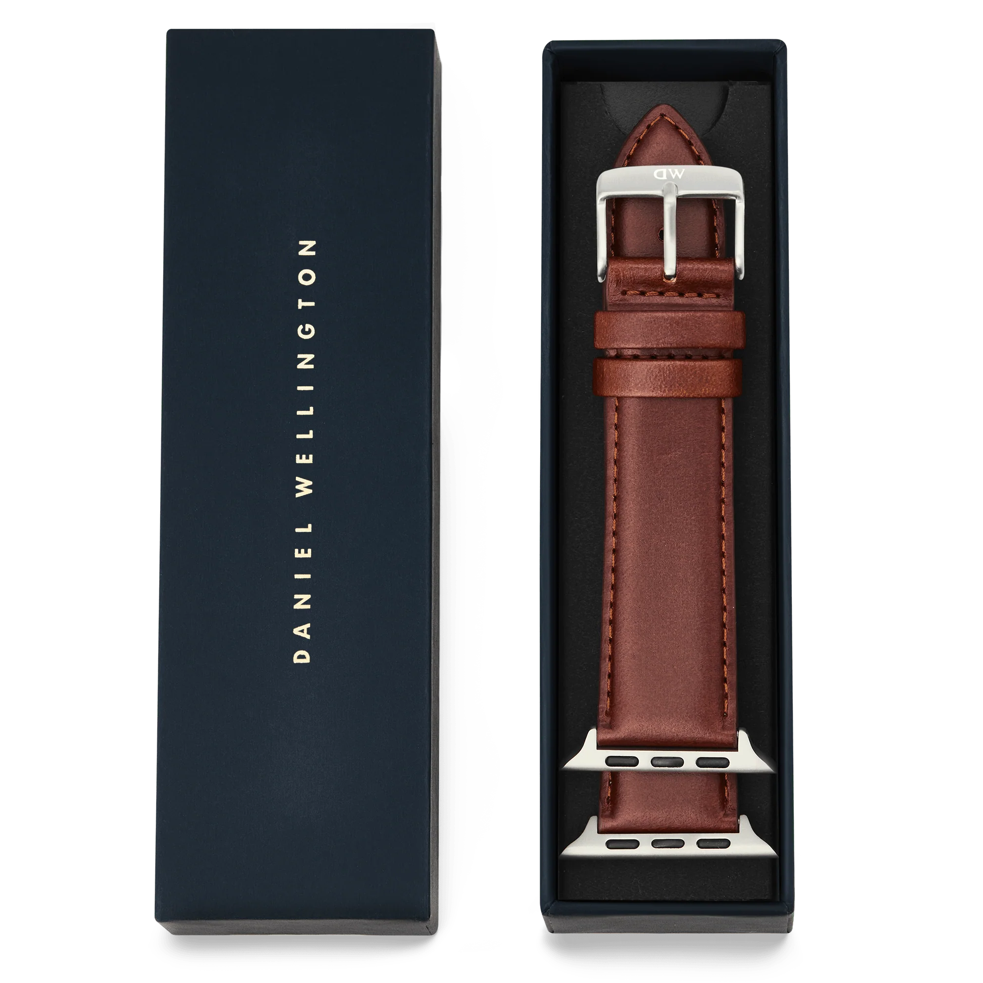 Smartwatch Strap Leather St Mawes Silver - Image 5