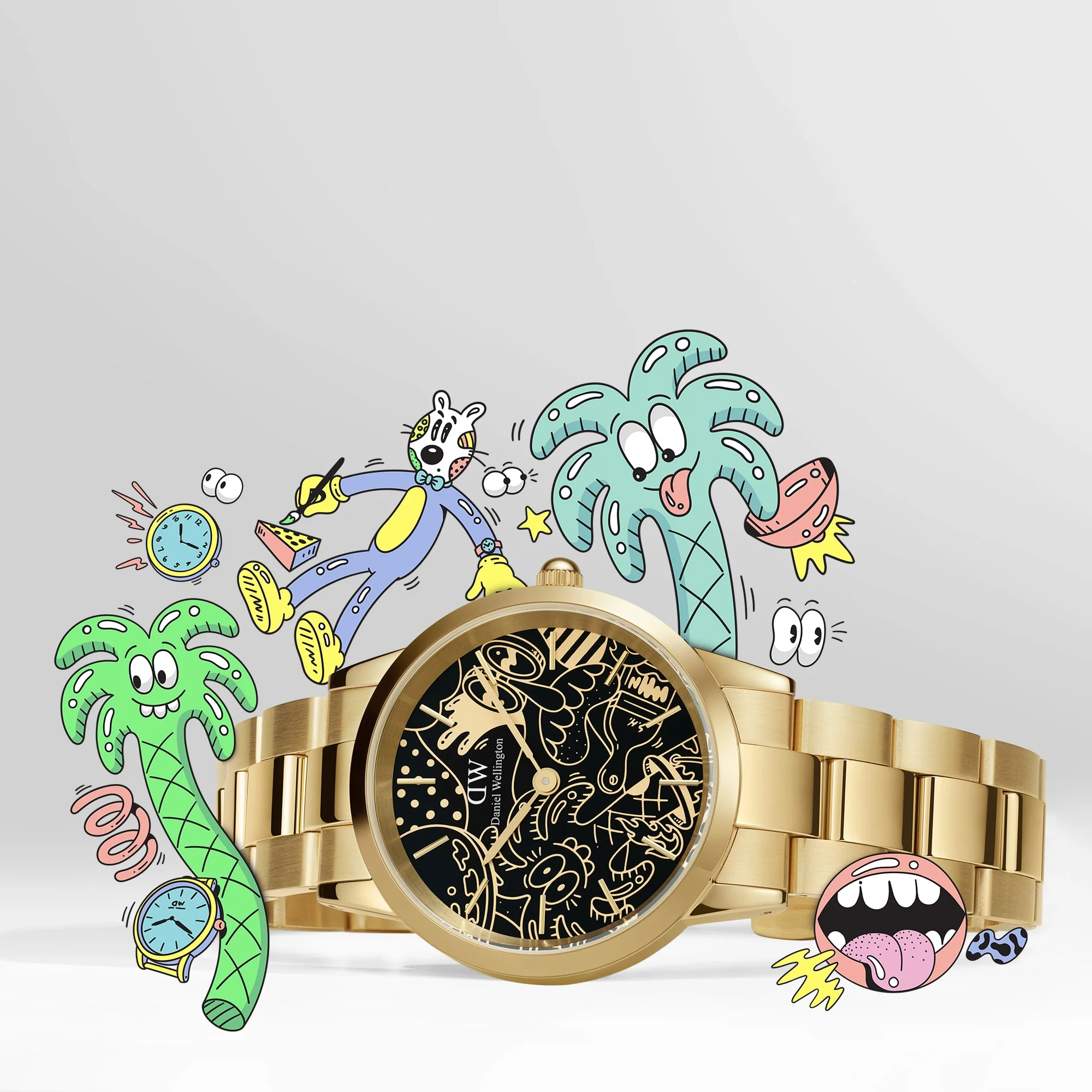 Steven Harrington x DW SET: Iconic Link Dual Tone & Shout Charm Gold - Image 6